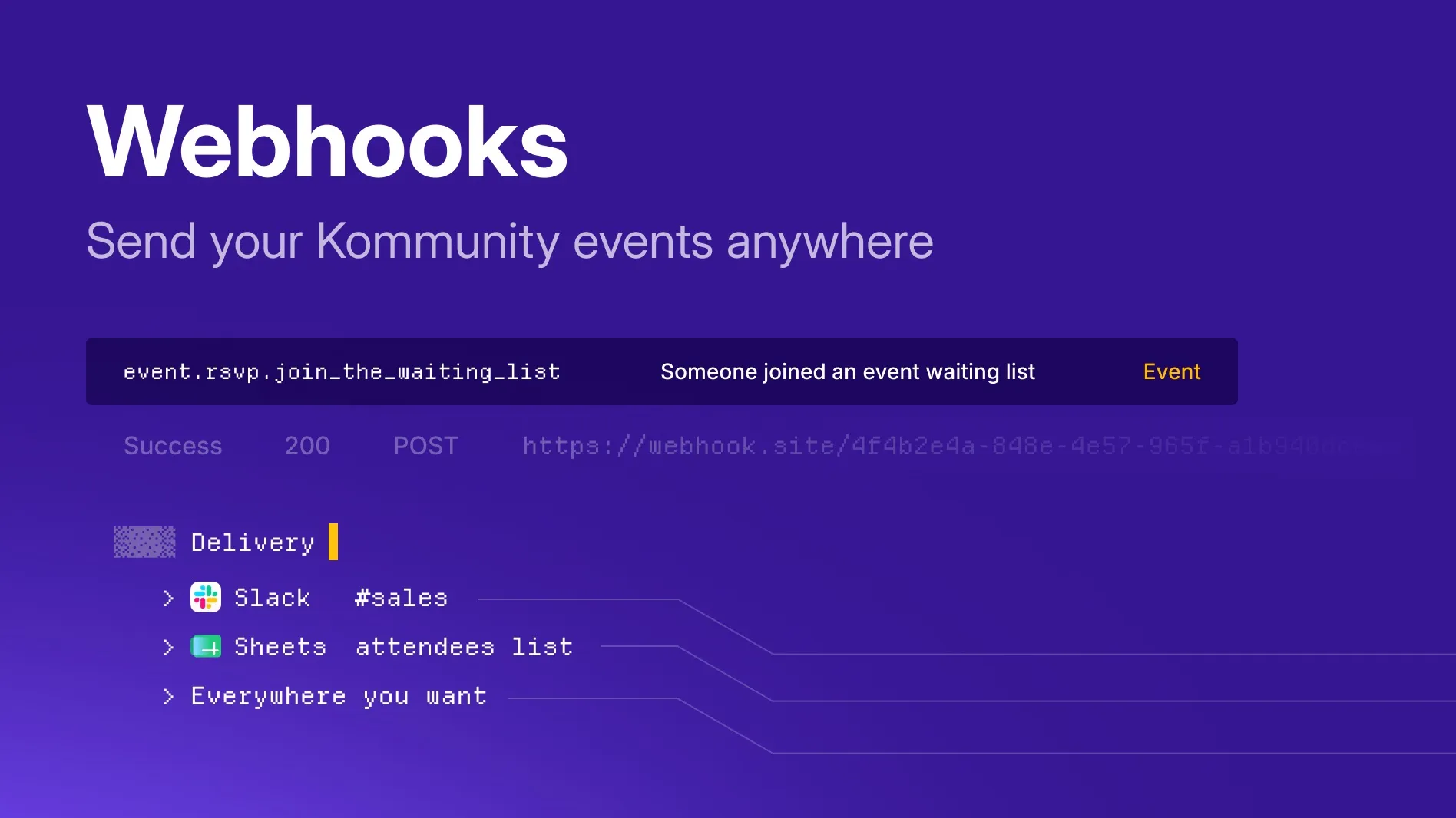 Introducing Webhooks: send your Kommunity events anywhere